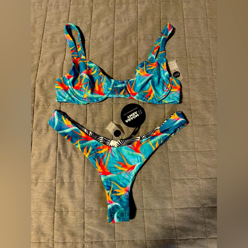 Moana Bikini - Cookie Shake Bikini Set with Reversible Bottoms - Size Medium